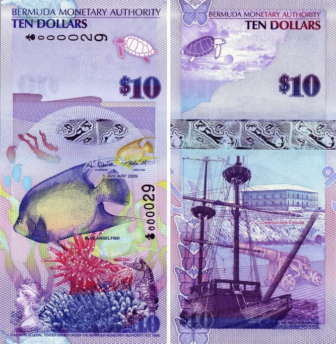 бермудские 10 долларов